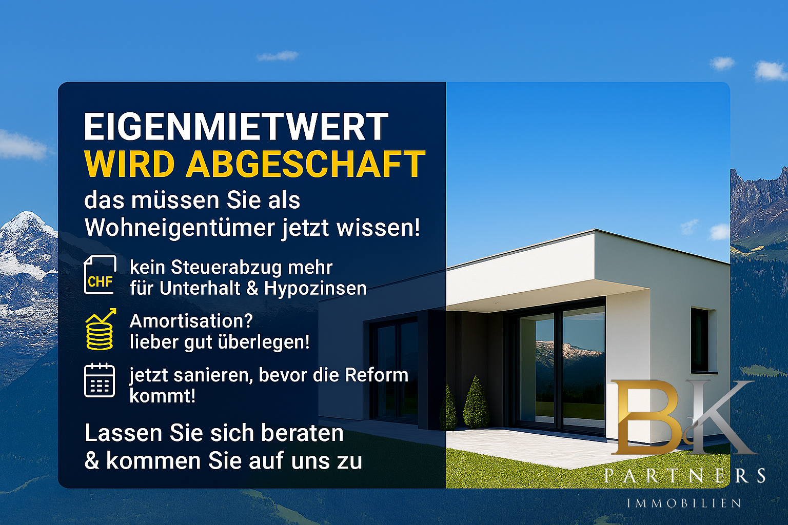 Eigenmietwert - B&K Partners Immobilien, Zürich - Schweiz